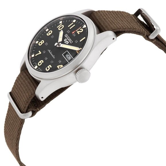 NWT Authentic Seiko 5 Sports Automatic Black Dial Men's Watch - Picture 2 of 3